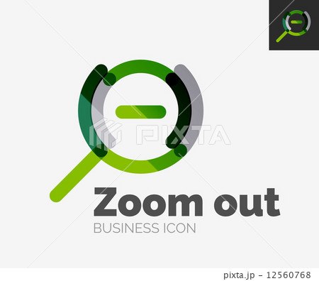 Minimal Line Design Logo Zoom Iconのイラスト素材