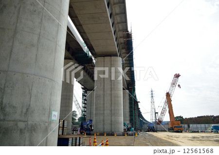 圏央道建設中 上越新幹線交差付近 2014年10月 圏央道建設中 上越新幹線交差付近 2014年10月 12561568
