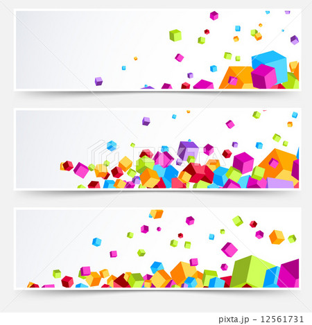 Modern bright plastic cube web business cards Modern bright plastic cube web business cards 12561731