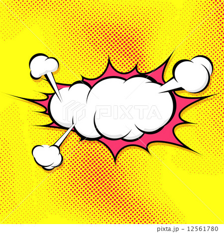 Big Bang Explosion Pop Art Speech Bubble のイラスト素材