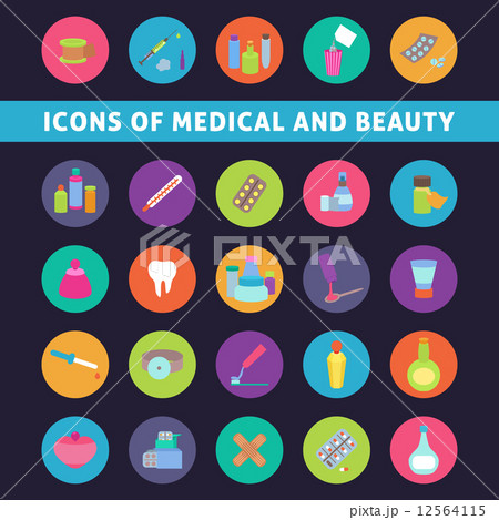 flat icons for medicine and beauty flat icons for medicine and beauty 12564115