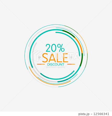 Minimal line design shopping stamps, sale Minimal line design shopping stamps, sale 12566341