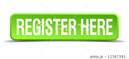 register here green 3d realistic square isolated button 12567391