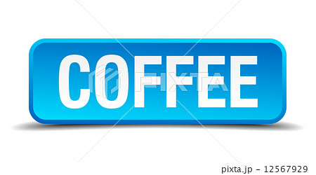 coffee blue 3d realistic square isolated button coffee blue 3d realistic square isolated button 12567929