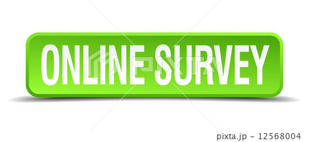 online survey green 3d realistic square isolated button online survey green 3d realistic square isolated button 12568004