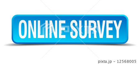 online survey blue 3d realistic square isolated button online survey blue 3d realistic square isolated button 12568005