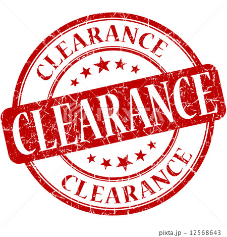 Clearance grunge red round stamp 12568643