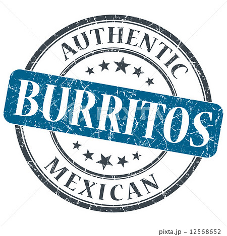 Burritos blue round grungy stamp isolated on white background Burritos blue round grungy stamp isolated on white background 12568652