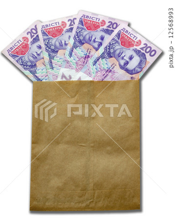 money of Ukraine in paper envelop 12568993