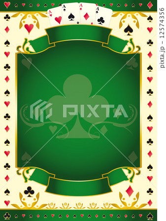 Pokergame green club background 12574356
