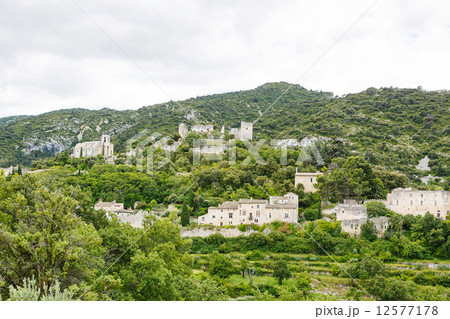 View on Provence village roof and landscape. 12577178