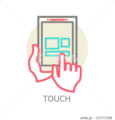 Touch screen tablet PC sign icon 12577298