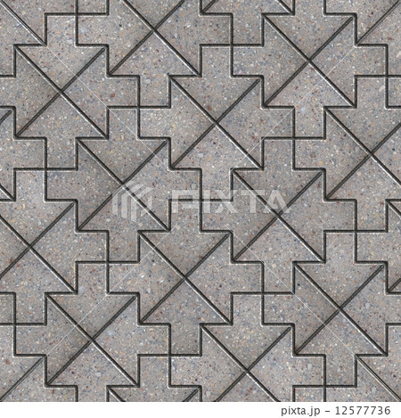 Grey Pavement of Figured Slabs. 12577736