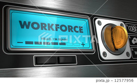 Workforce on Display of Vending Machine. Workforce on Display of Vending Machine. 12577956
