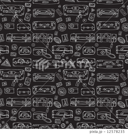 Suitcases. Seamless background. 12578235