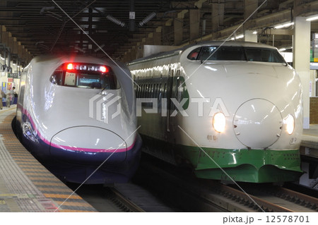 東北新幹線E2系と上越新幹線200系並び 東北新幹線E2系と上越新幹線200系並び 12578701
