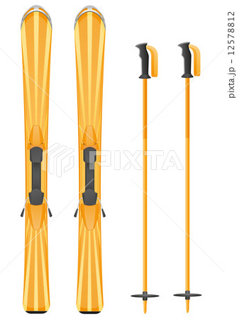 skis mountain vector illustration 12578812