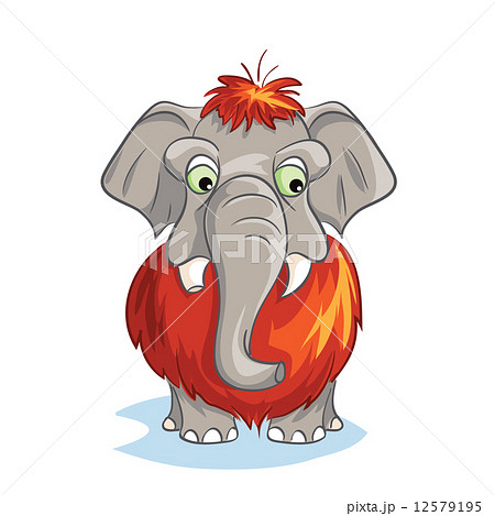 Cartoon image of a baby mammoth. Cartoon image of a baby mammoth. 12579195