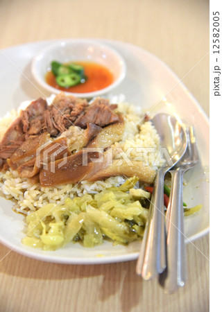 Stewed Pork Leg with Rice, Thai cuisine 12582005