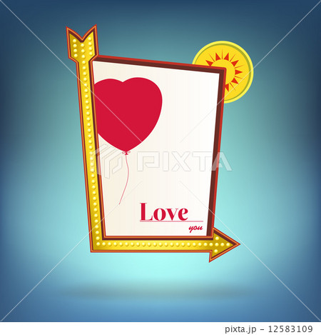 Glowing motel sign, Love you 12583109