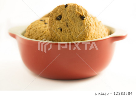 Cookie stack sweet desert isolated 12583584