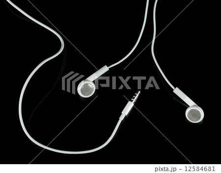 White headphones with plug 12584681