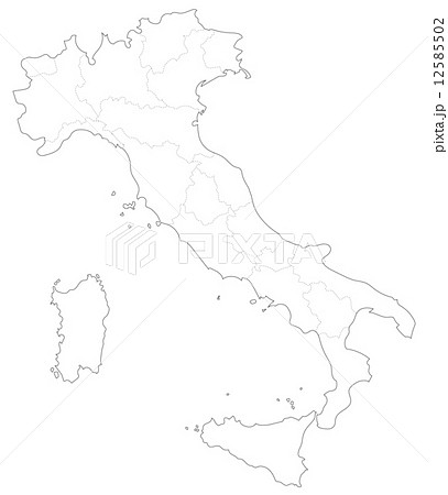 イタリアの地図のイラスト素材