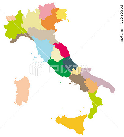 イタリアの地図のイラスト素材