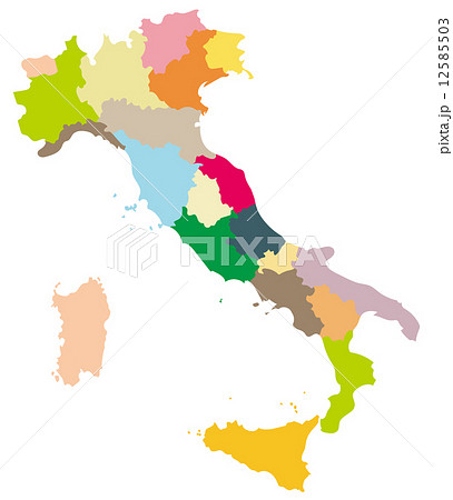 イタリアの地図のイラスト素材 12585503 Pixta