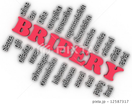 3d imagen Bribery concept word cloud background 12587317