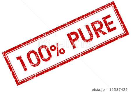 100% pure red square stamp 12587425