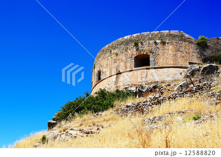 The fortress on Spinalonga Island, Crete, Greece The fortress on Spinalonga Island, Crete, Greece 12588820