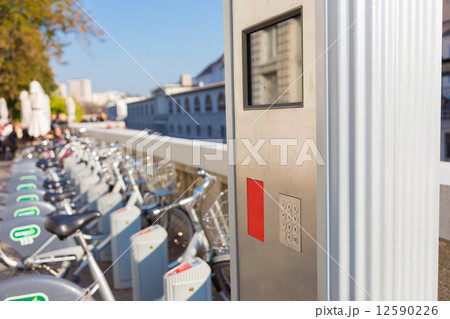 Station of urban bicycles for rent Station of urban bicycles for rent 12590226