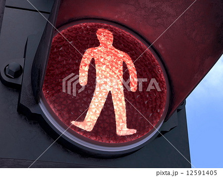 Pedestrian Red Light 12591405