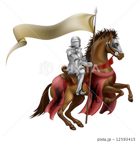 Medieval Knight on Horse 12593415