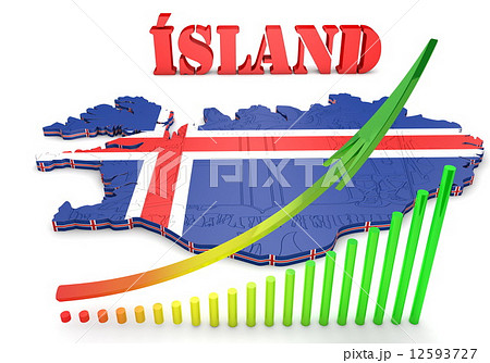 map illustration of Iceland with flag map illustration of Iceland with flag 12593727