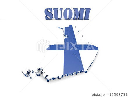 map illustratin of Finland with flag map illustratin of Finland with flag 12593751