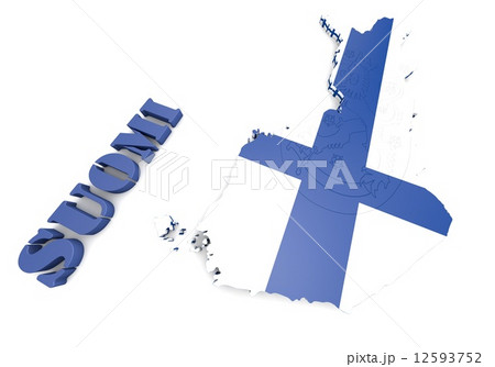 map illustratin of Finland with flag map illustratin of Finland with flag 12593752