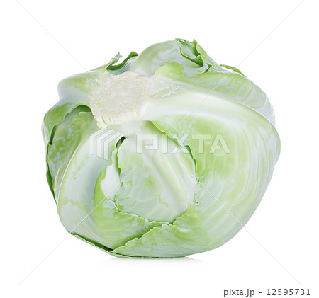 White cabbage isolated on white background 12595731