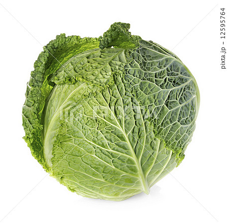 Savoy cabbage isolated on white background 12595764