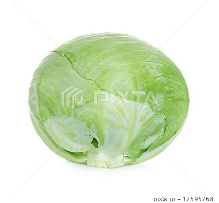 White cabbage isolated on white background 12595768