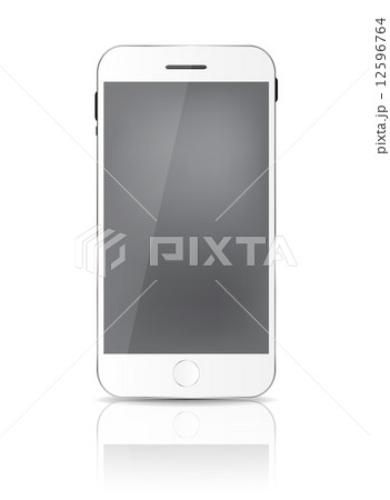 New Realistic Mobile Phone With Gray Screen. Vector Illustration 12596764