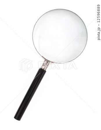 magnifying glass on white 12596889