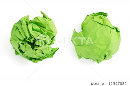 crumpled paper ball on white background crumpled paper ball on white background 12597022