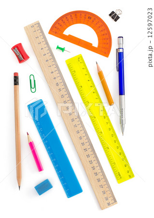 school supplies on white school supplies on white 12597023