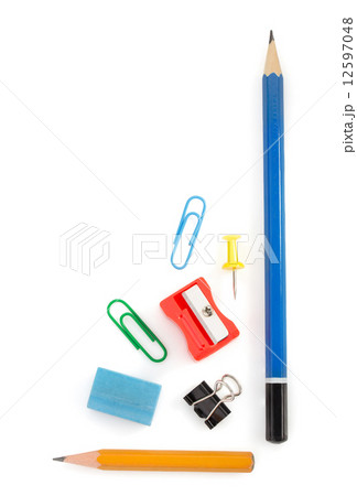 office supplies on white office supplies on white 12597048