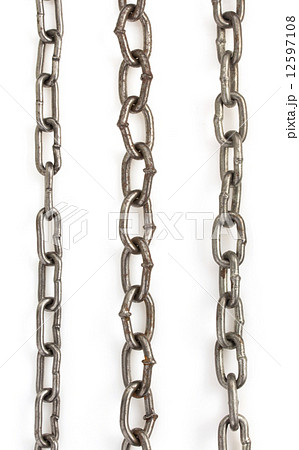 metal chain on white 12597108