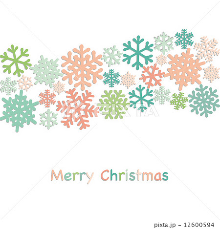 雪の結晶 クリスマスカードのイラスト素材