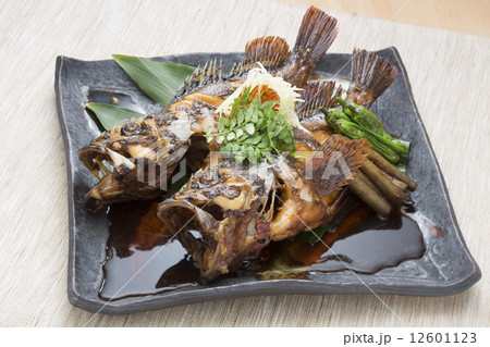 カサゴ煮付けの写真素材