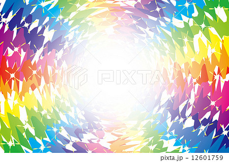 背景素材壁紙 ラフな虹色放射とクロス 光キラキラ星 キラ星 星の模様 放射状 星 星模様 虹 のイラスト素材